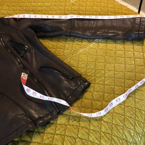 Beautiful Barneys Dark Brown Leather jacket Small EUC - Picture 6 of 6